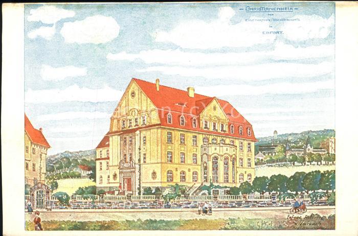 ERFURT  CITY Christianenheim Kuenstlerkarte