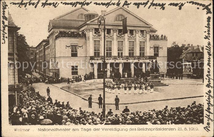 Weimar Thueringen Nationaltheater Vereidigung Reichspräsi