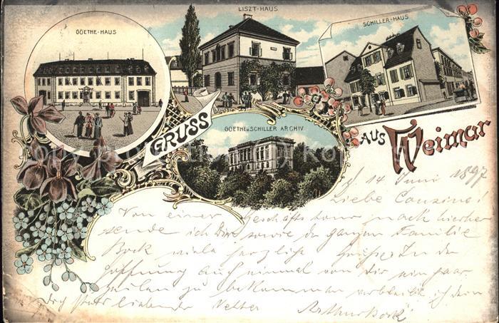Weimar Thueringen Schiller-Haus Liszt-Haus Goethe-Haus Ar
