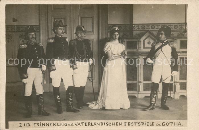 Gotha Thueringen Vaterländischen Festspiele Soldaten