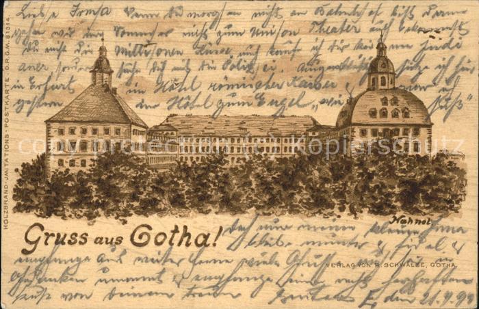 Gotha Thueringen Künstlerkarte Hahnel