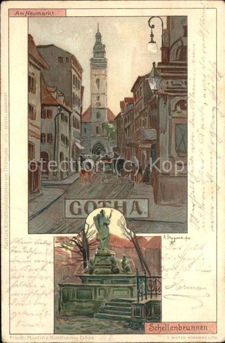 Gotha Thueringen Neumarkt Scellenbrunnen