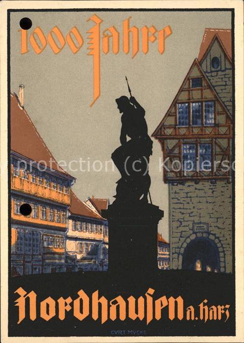 Nordhausen Thueringen Jahrtausendfeier Brunnen