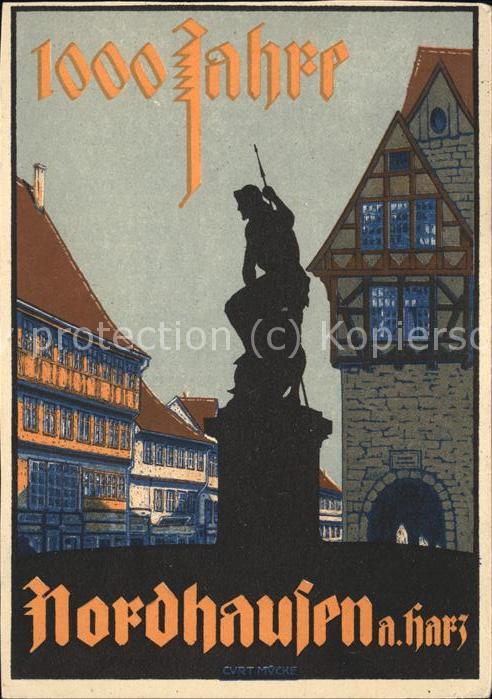 Nordhausen Thueringen 1000 Jähr. Stadt Brunnen