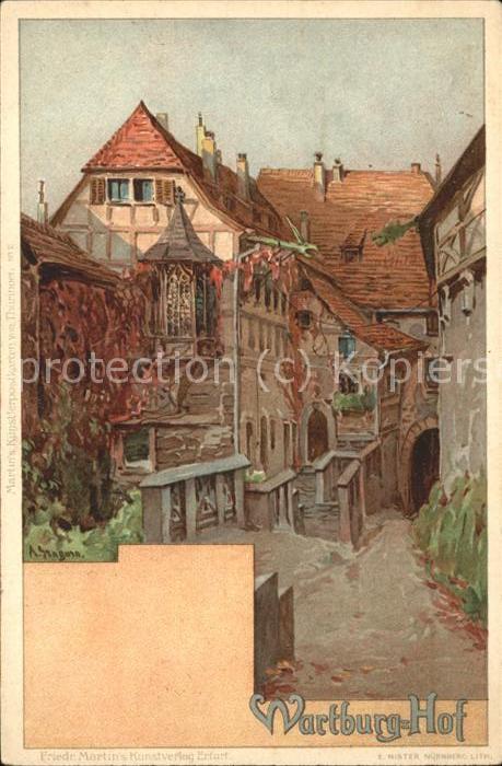 Wartburg Eisenach Wartburg Burghof Kuenstlerkarte