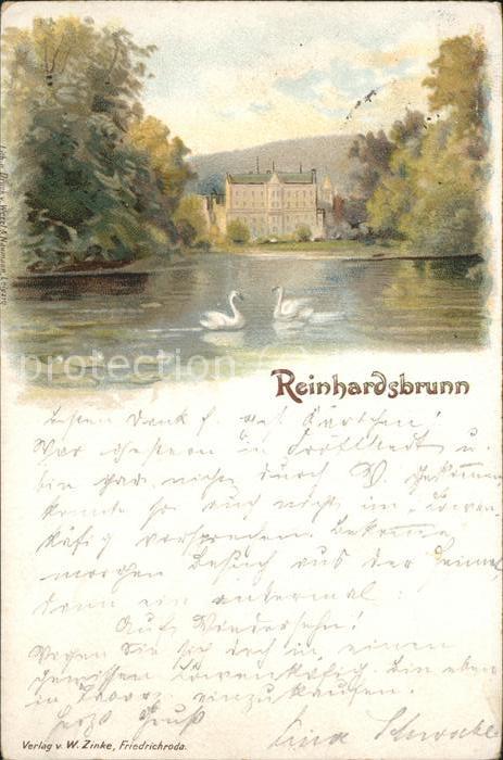 Reinhardsbrunn Schloss Teich Schwäne