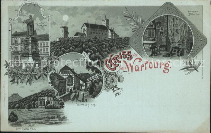 Wartburg Eisenach Wartburg bei Nacht Burghof Luther-Stube