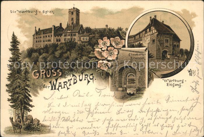 Wartburg Eisenach Wartburg Eingang Elisabethen-Brunnen