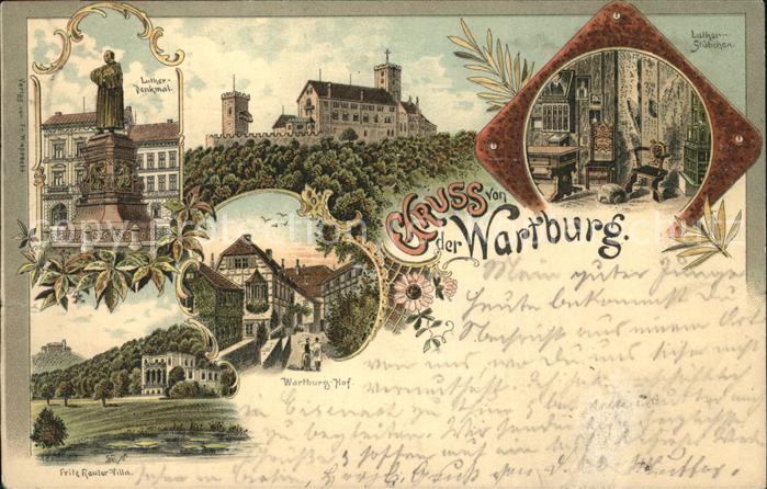 Wartburg Eisenach Wartung Burghorf Luther-Denkmal Luther-Stube Fritz-Reuter Vill