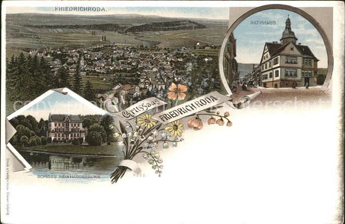 Friedrichroda Panorama Rathaus Schloss Reinhardsbrunn