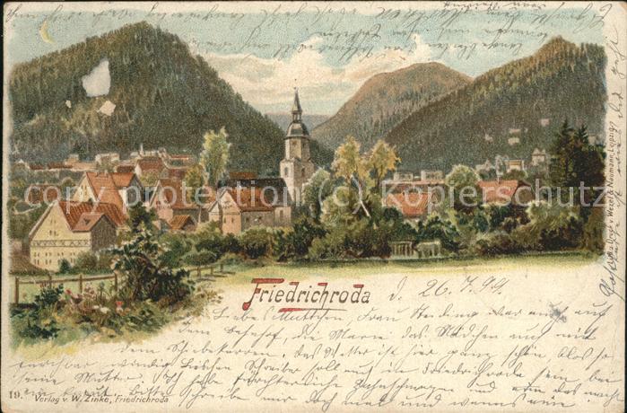 Friedrichroda Panorama mit Kirche