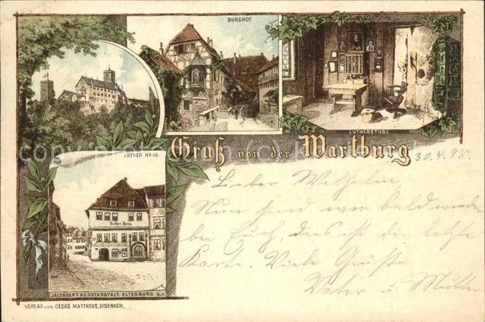 Wartburg Eisenach Wartburg Burghorf Luther-Haus Luther-St