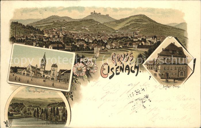 Eisenach Thueringen Panorama Wartburg Luther-Haus Wilhelmst