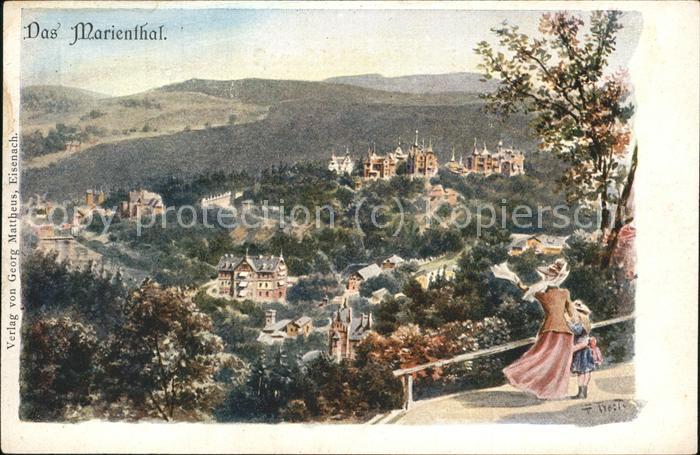 Eisenach Thueringen Marienthal Kuenstlerkarte