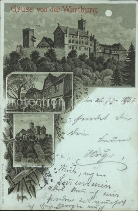 Wartburg Eisenach Wartburg bei Nacht