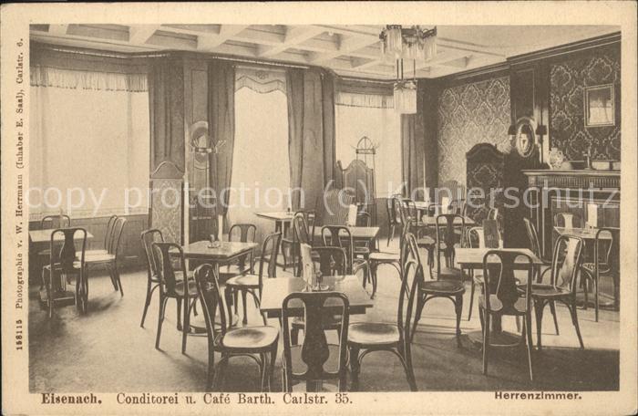 Eisenach Thueringen Cafe Barth Carlstrasse 35 Herrenzimmer