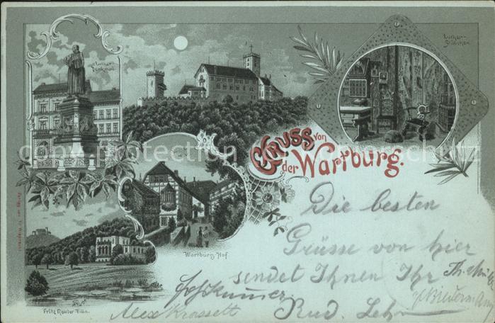 Wartburg Eisenach Wartburg Luther-Zimmer Luther-Denkmal B