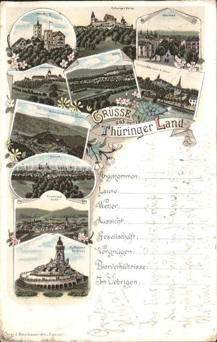 Wartburg Eisenach Weimar Coburger Veste Ansichten Thueringer Land