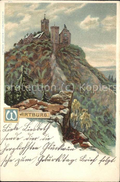 Wartburg Eisenach Wartburg Künstlerkarte