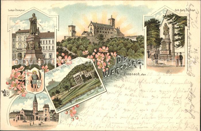 Wartburg Eisenach Wartburg Nicolaitor Luther-Denkmal Seba