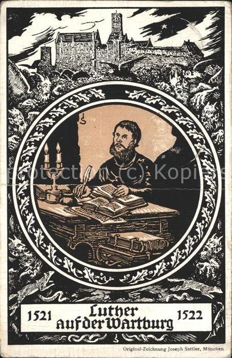 Wartburg Eisenach Luther-Portrait auf der Wartburg 1521 b