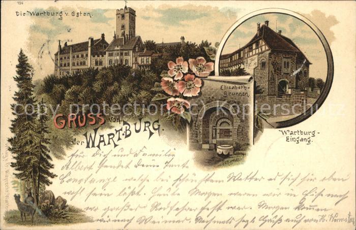 Wartburg Eisenach Wartburg Eingang Elisabethen-Brunnen