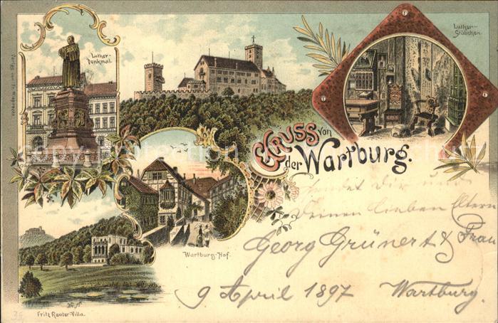 Wartburg Eisenach Wartburg Luther-Zimmer Luther-Denkmal B