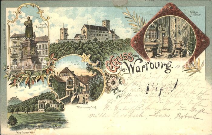 Wartburg Eisenach Wartburg Luther-Zimmer Luther-Denkmal B