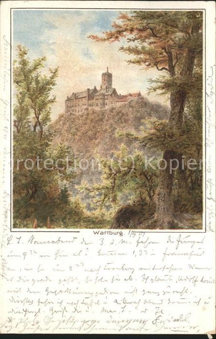 Wartburg Eisenach Wartburg Künstlerkarte