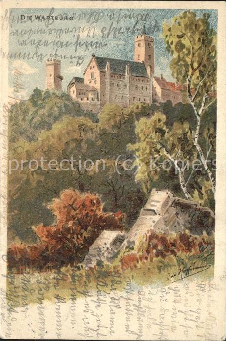 Wartburg Eisenach Wartburg Künstlerkarte