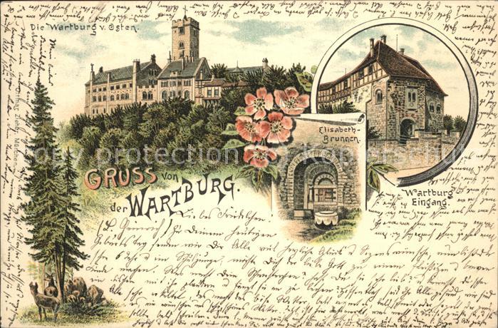 Wartburg Eisenach Wartburg Eingang Elisabethen-Brunnen