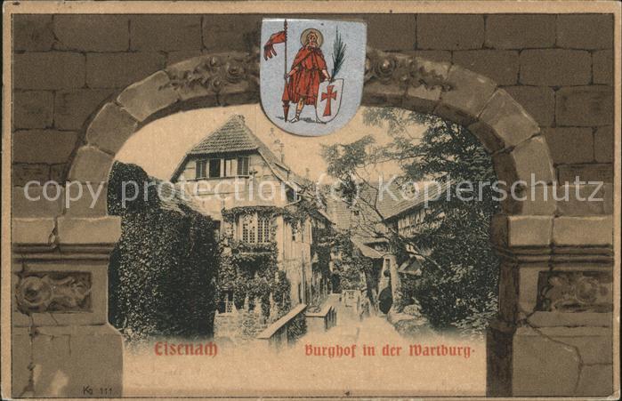 Eisenach Thueringen Wartburg Burghof Wappen