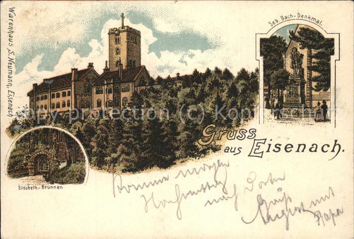 Eisenach Thueringen Wartburg Elisabethen-Brunnen Sebastian-