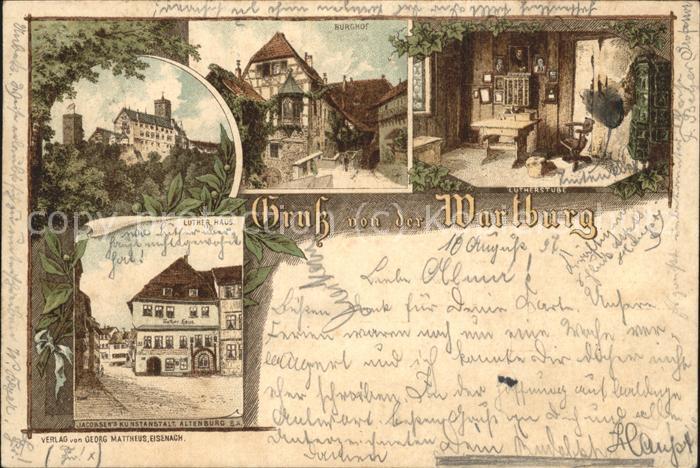 Wartburg Eisenach Wartburg Luther-Zimmer Burghof Luther-H