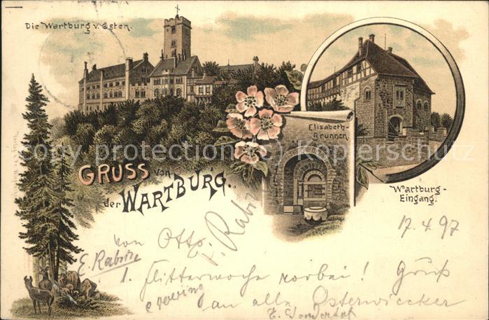 Wartburg Eisenach Wartburg Eingang Elisabethen-Brunnen