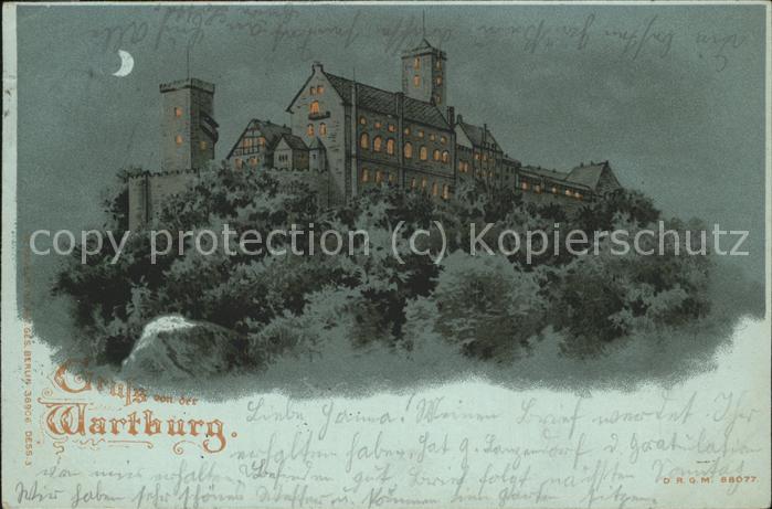 Wartburg Eisenach Wartburg bei Nacht