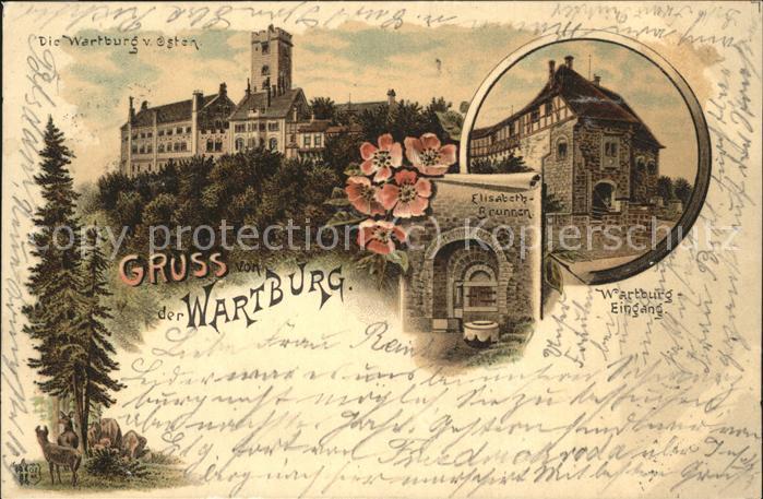 Wartburg Eisenach Wartburg Eingang Elisabethen-Brunnen