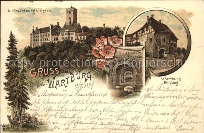 Wartburg Eisenach Wartburg Eingang Elisabethen-Brunnen