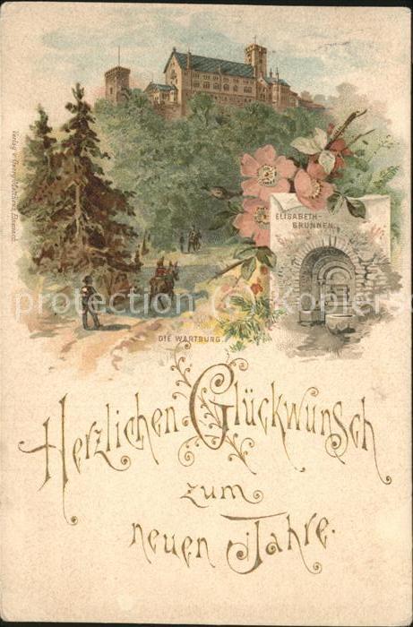 Wartburg Eisenach Wartburg Elisabethen-Brunnen Neujahrska