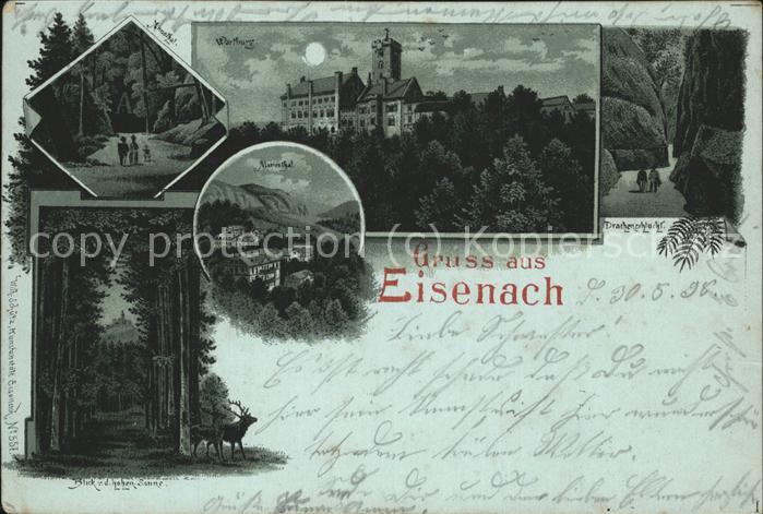 Eisenach Thueringen Wartburg Drachenschlucht Hohe Sonne Mar