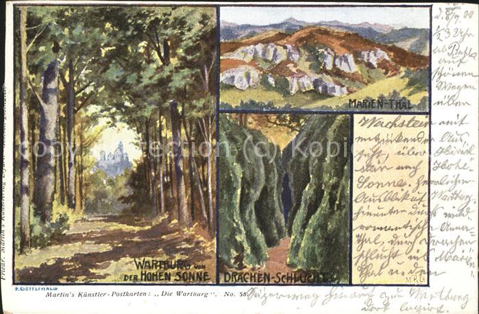 Wartburg Eisenach Wartburg Drachenschlucht Hohe Sonne Mar