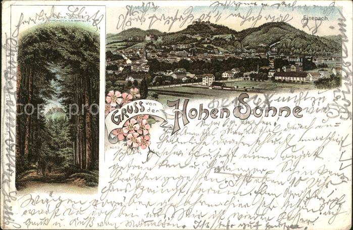 Eisenach Thueringen Panorama Hohe Sonne Wartburg