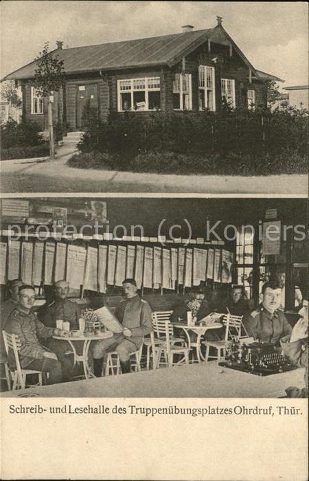 Ohrdruf Truppenuebungsplatz Schreib-und Lesehalle Soldaten