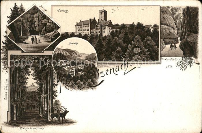Eisenach Thueringen Wartburg Marienthal Drachenschlucht Hoh
