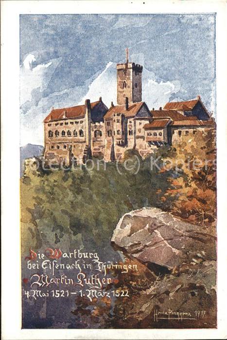 Wartburg Eisenach Wartburg Künstlerkarte