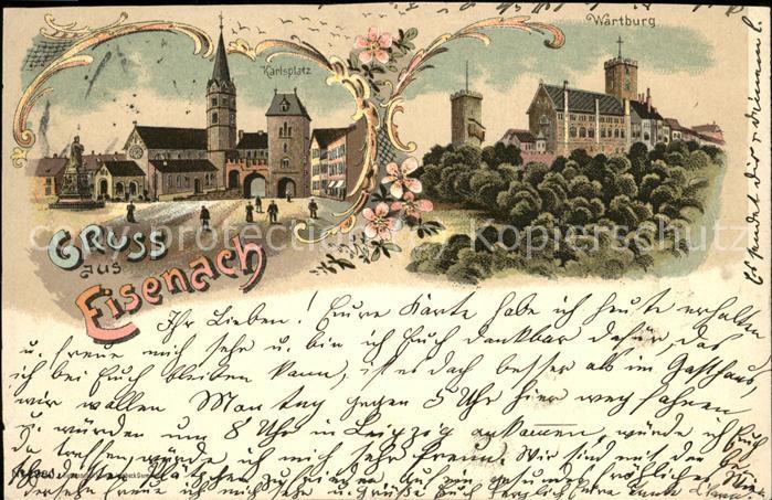Eisenach Thueringen Wartburg Karlsplatz