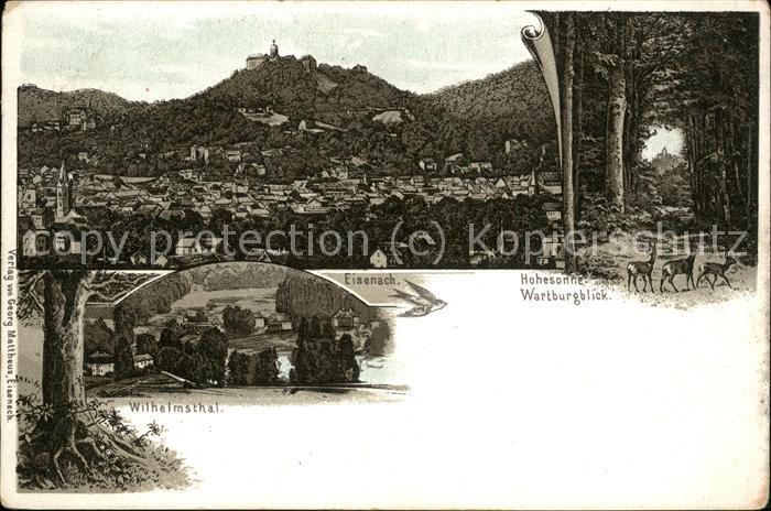 Eisenach Thueringen Panorama Wartburg Hohe Sonne Wilhelmsth