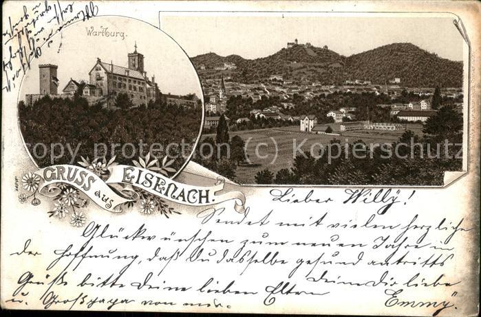 Eisenach Thueringen Panorama Wartburg