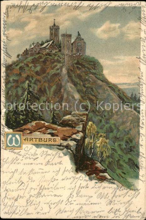 Wartburg Eisenach Wartburg Künstlerkarte