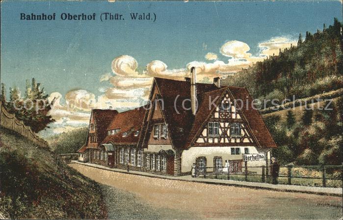 Oberhof Thueringen Bahnhof Kuenstlerkarte